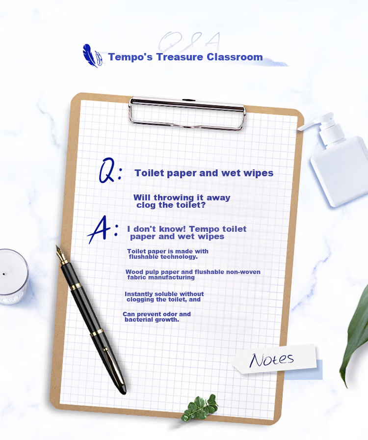 Рулонная туалетная бумага TEMPO Yibo's Choice, 4-слойная, без отдушек, 135 г/рулон, 10 рулонов в упаковке, смываемая, натуральная древесная масса