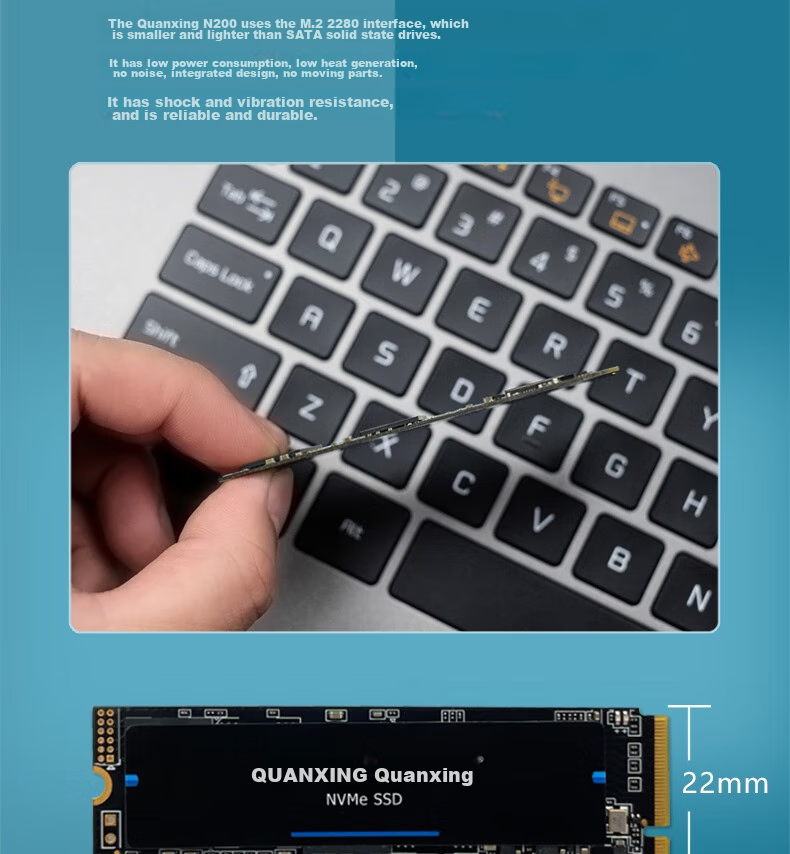SSD накопитель QUANXING N200 1TB M.2 PCIe 3.0 NVMe