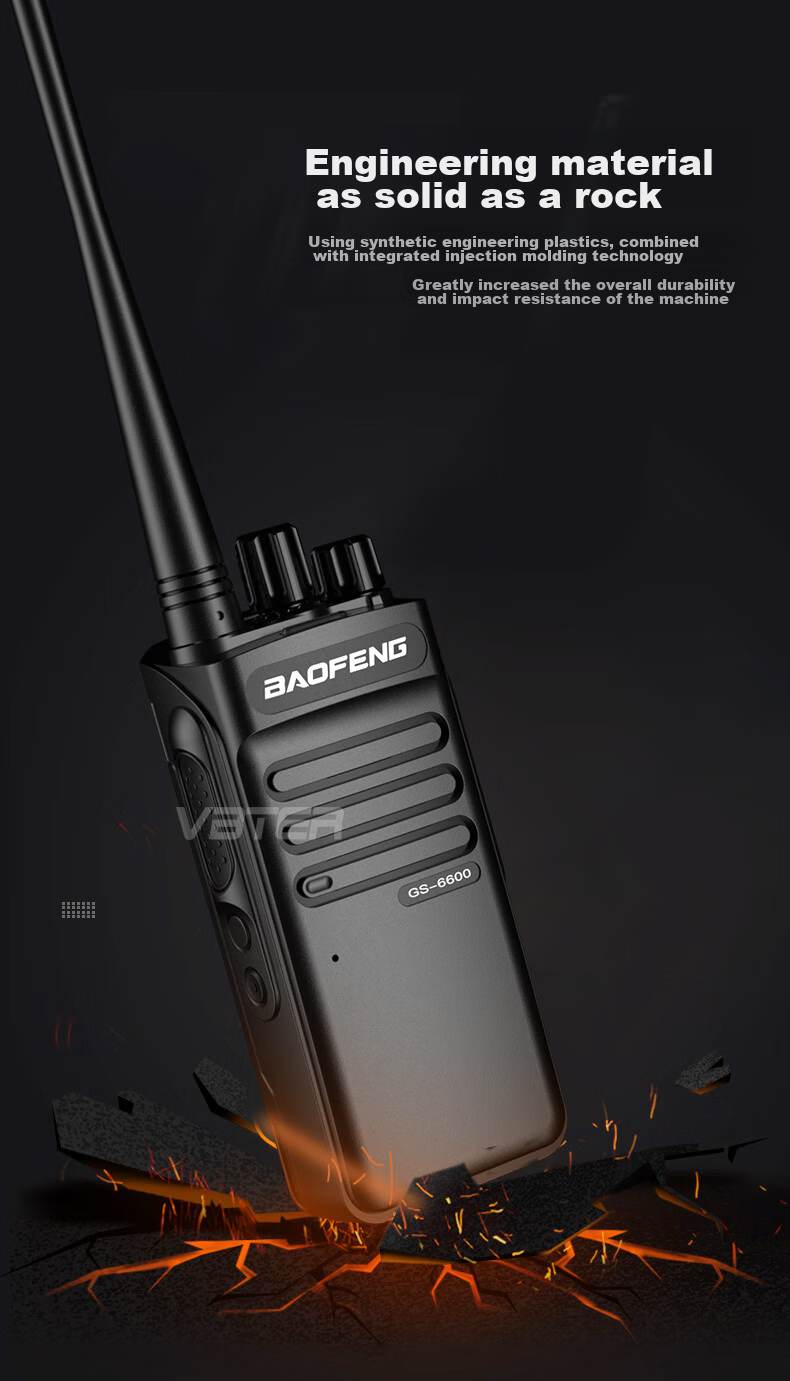 BAOFENG GS 6600, профессиональная рация, 2 шт., мощность 5 Вт, дальность до 15 км