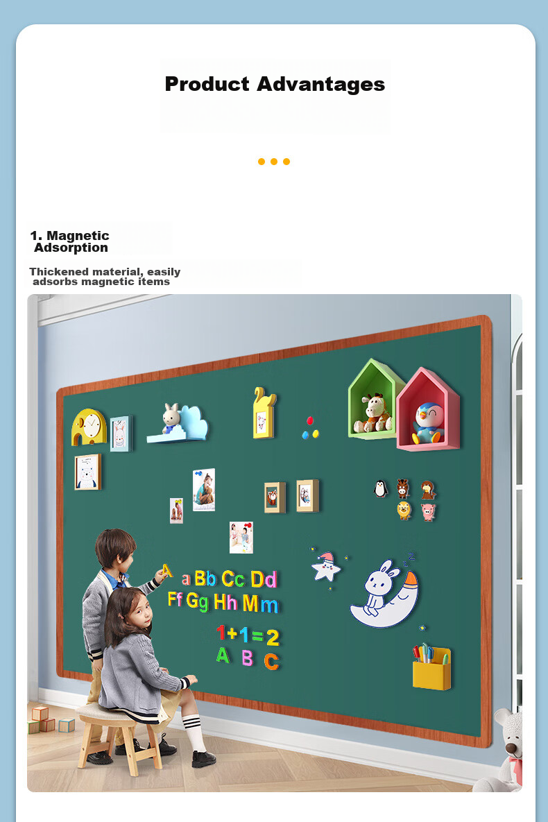 Магнитная маркерная доска Flybook 60x90 см, темно-зеленая, для рисования и записей, экологичная, стираемая, без пыли