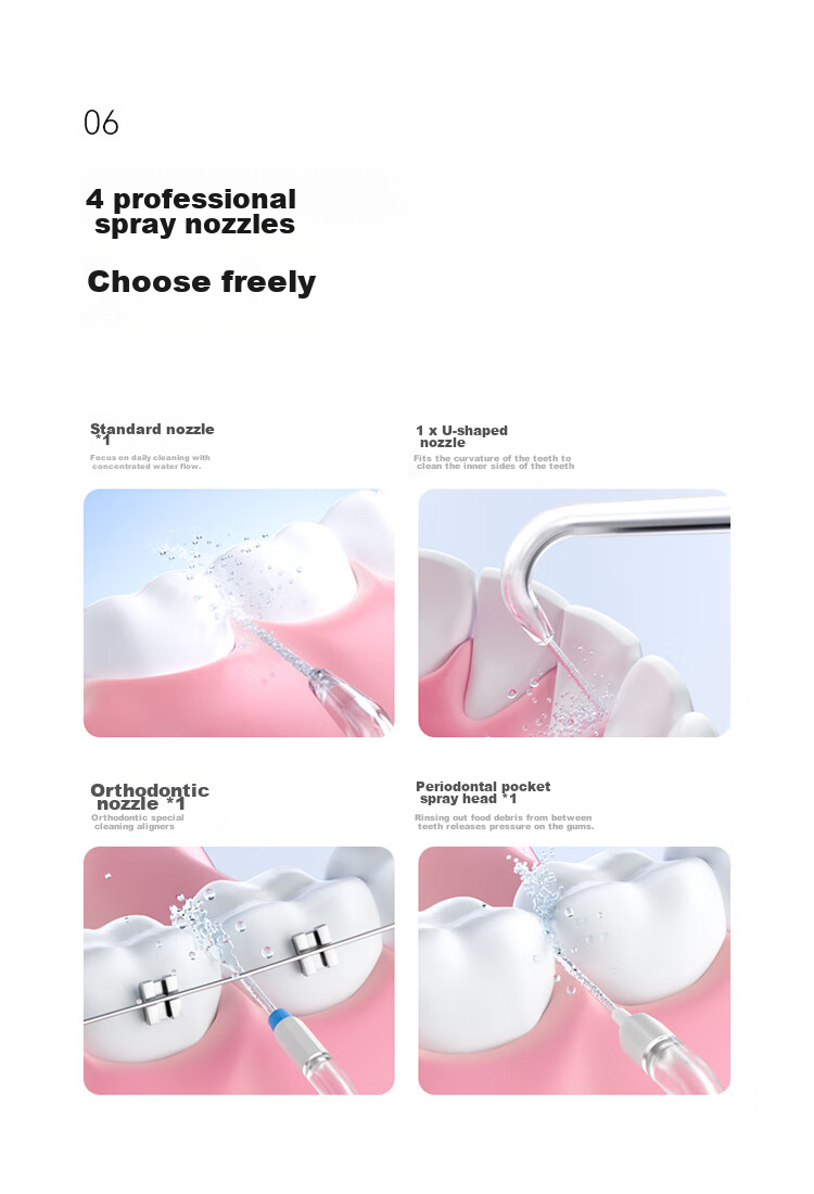 Huawei Zhixuan Libode Smart Oral Irrigator Pro, портативный ирригатор для полости рта с выдвижной конструкцией, очиститель зубов, подарок для парня и девушки на День святого Валентина, цвет "Ледяной кристалл" (синий)