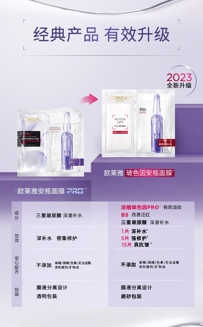 欧莱雅玻色因B5面膜5片10片15片 强修复 深补水 速修红 【保湿淡纹】10片装