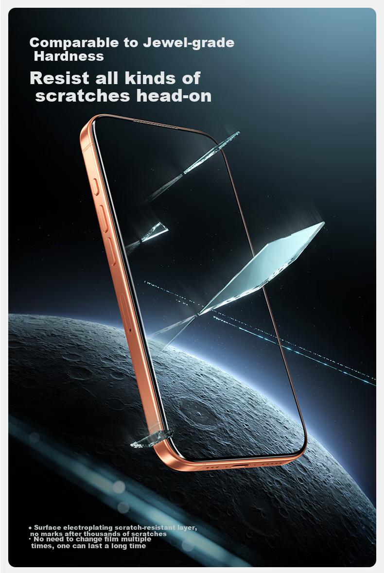 Защитное стекло SmartDevil для Apple iPhone 17 Pro Max, ультратонкое 0.18 мм, 3D полное покрытие, высокая прозрачность, антибликовое, антиотпечатки, закаленное стекло