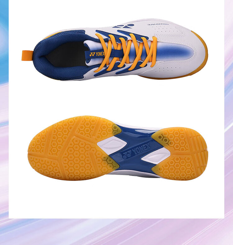 Кроссовки для бадминтона YONEX SHB470CR, профессиональные, унисекс, белые с золотым, размер 41