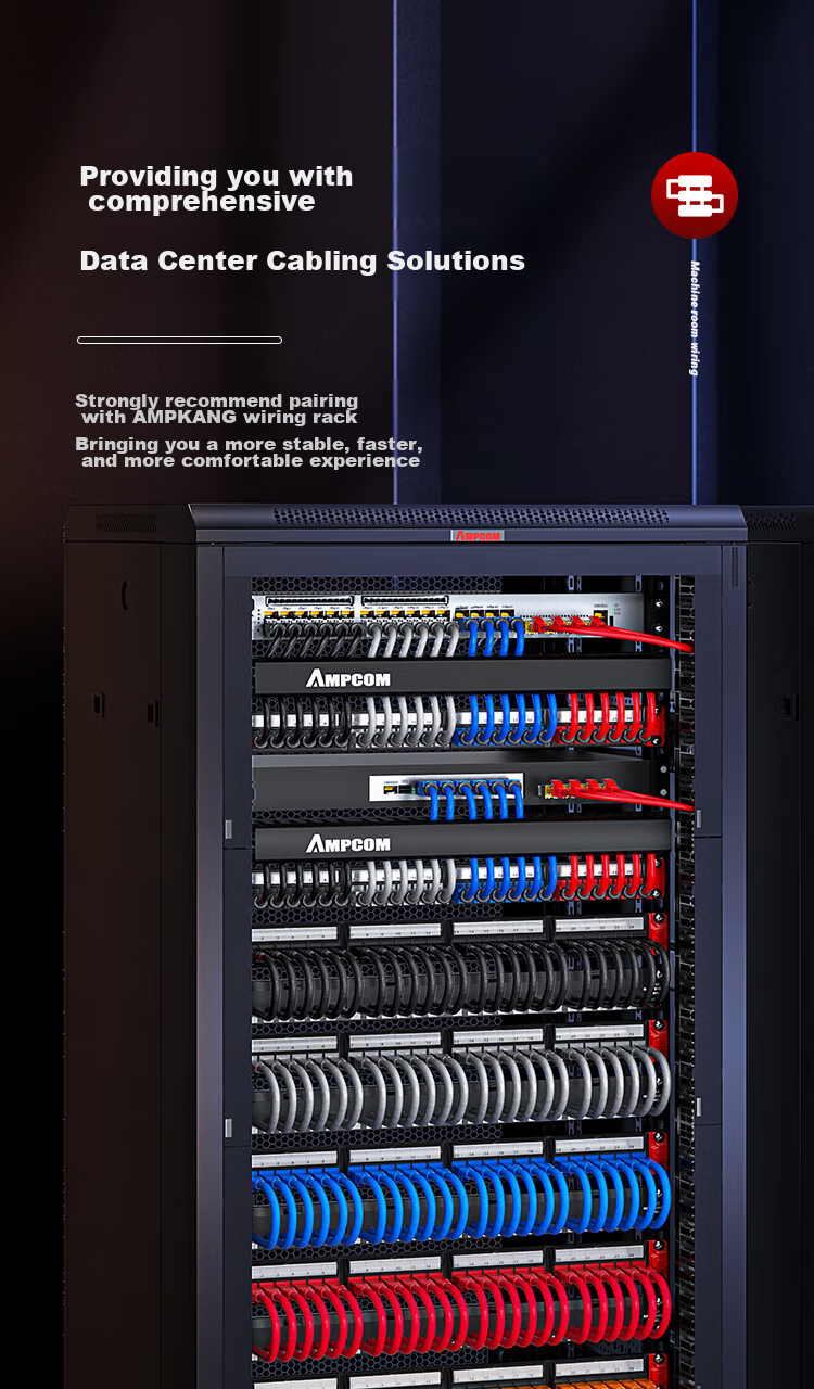 Сетевой кабель AMPCOM CAT5E, 305 метров, 100 Мбит/с, 8 жил, 0.5 мм², бескислородная медь, неэкранированная витая пара