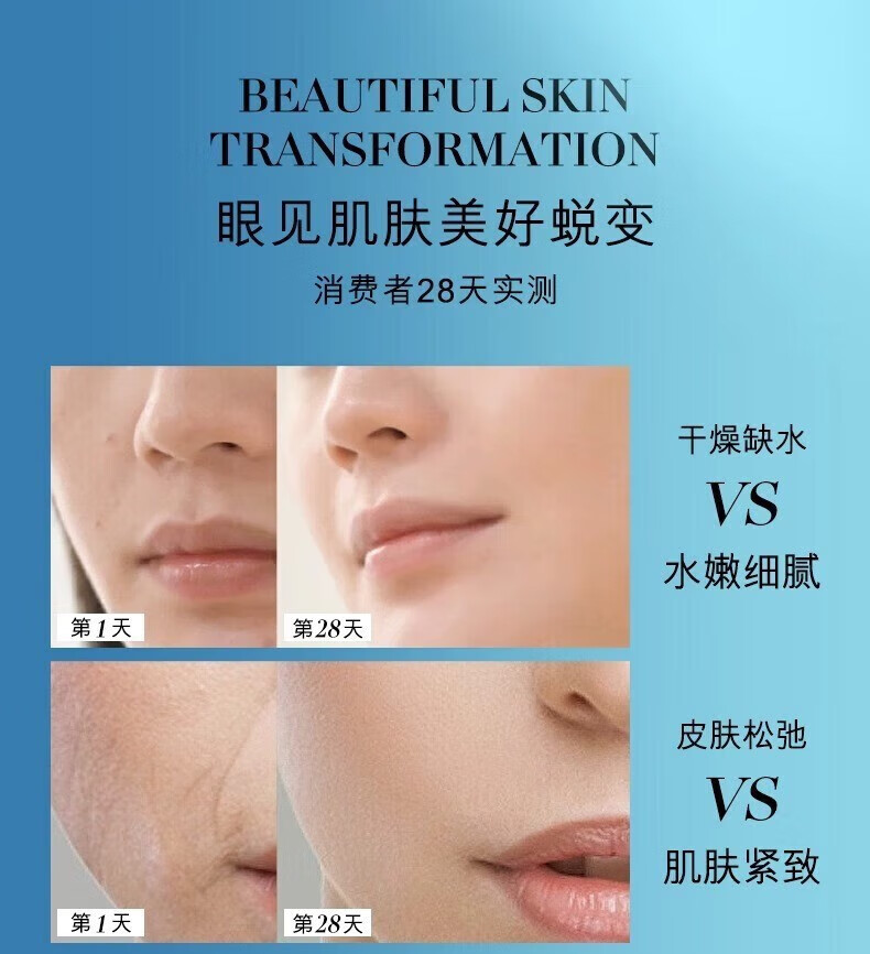 BEAUTY NOTES护肤品套装水乳小样精华液眼霜礼盒海蓝小绿瓶情人节圣诞生日礼物