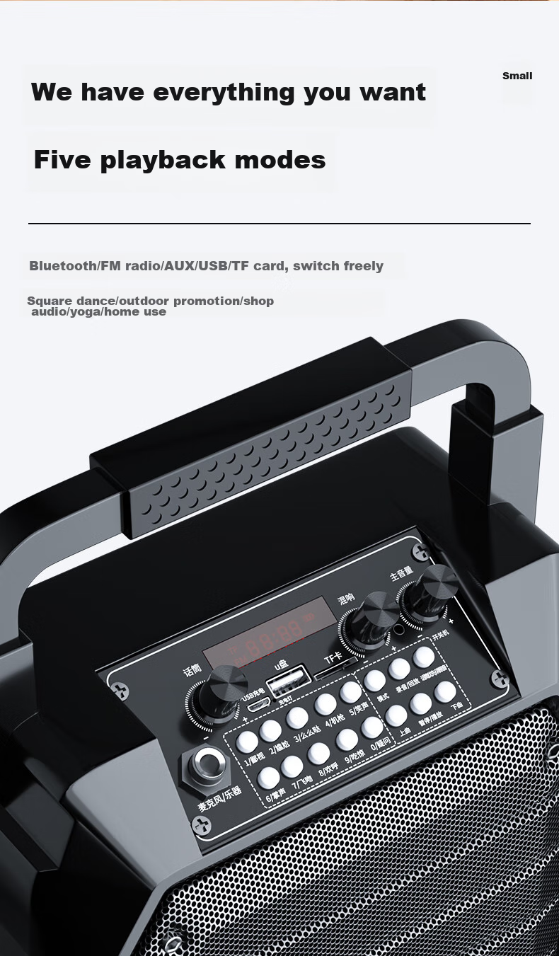 Портативная колонка Newmine K99, беспроводная, Bluetooth 5.0, с микрофоном, 17 Вт, 4000 мАч, 6.5 дюймов, черный