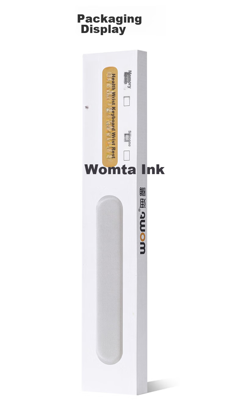 Подставка под запястье WOMT, из искусственной кожи, с эффектом памяти, для клавиатуры и мыши, черная