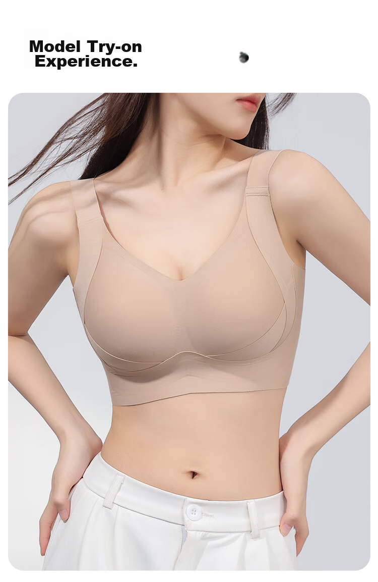 Бюстгальтер GRACEWELL Seamless Double-Lift Bra, бесшовный, минимизирующий объем, с поддержкой, против провисания, без косточек, для женщин, размер XL, черный