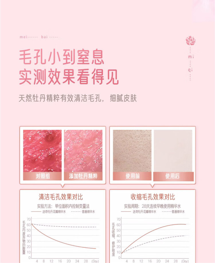 迷奇牡丹花瓣精华水250ml面部补水保湿平衡修护肌肤爽肤水经典国货