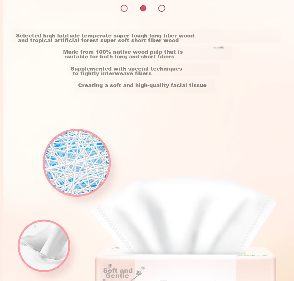 Бумажные платочки C&S Facial Tissues, розовые, 3-слойные, 150 листов*24 упаковки, влажные салфетки M, целый ящик туалетной бумаги