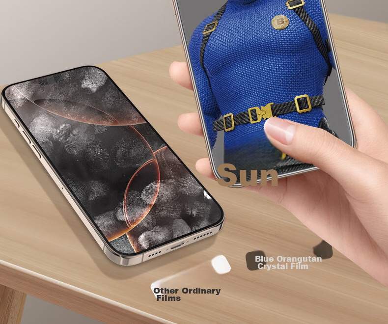 Защитное стекло Lanxingxiansheng для Apple iPhone 15 Pro Max, ультрапрозрачное, противоударное, антибликовое, полное покрытие