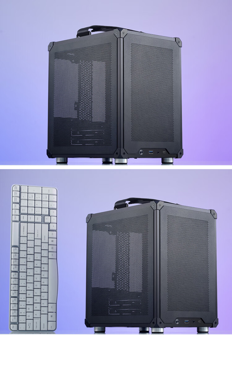 Корпус JONSBO C6 Handle Version Black MATX, черный, M-ATX, Mini-ITX, ATX блок питания, до 75 мм кулер, до 255 мм видеокарта
