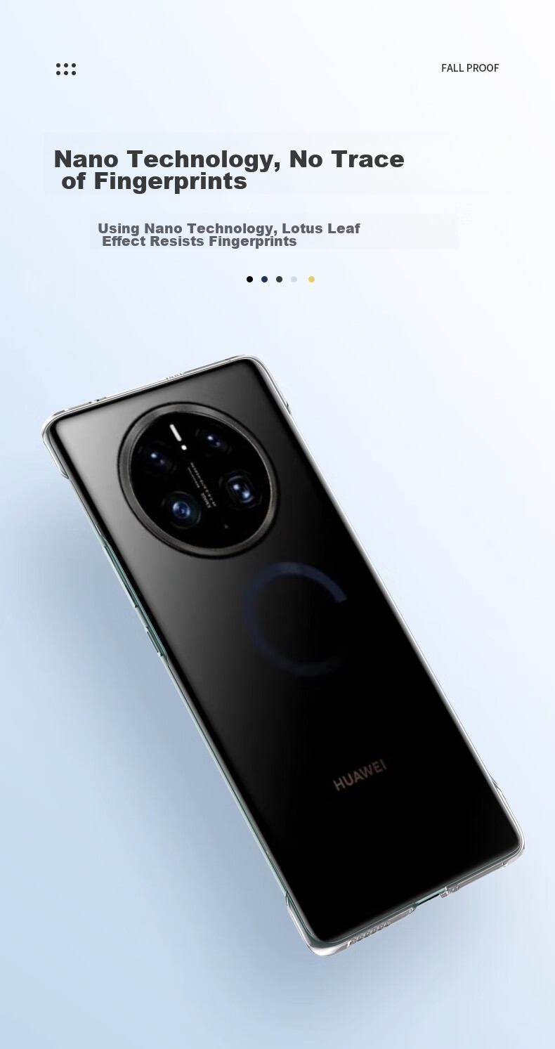 ZHIWEISHI Чехол для Huawei Mate 50 Pro, ультратонкий, прозрачный, без рамки, противоударный, дышащий, премиальный жесткий корпус для мужчин и женщин, защитный чехол для Mate 50 Pro