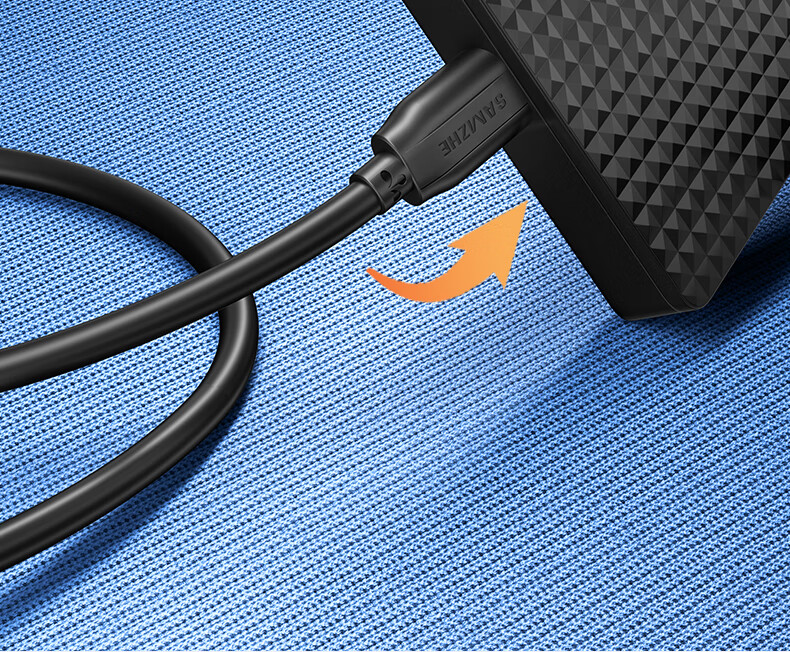 Кабель SAMZHE для внешнего жесткого диска Micro USB 3.0, 0.5 метра, высокоскоростная передача данных, совместим с корпусами жестких дисков Western Digital, Seagate и Toshiba UM-05