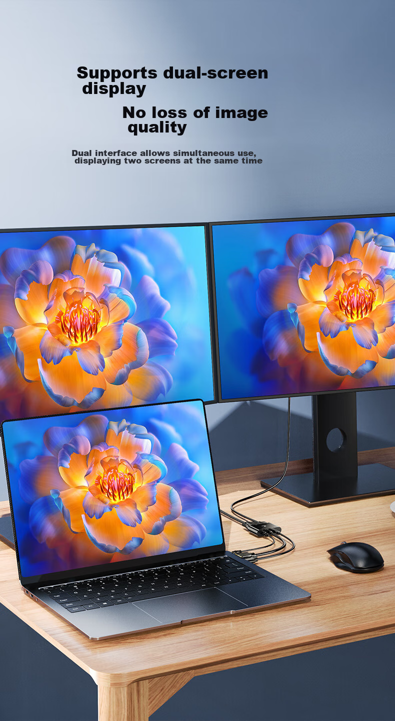 Конвертер BIAZE VGA в HDMI + VGA с аудио, разветвитель, удлинитель, один вход два выхода, подключение компьютера к телевизору или проектору