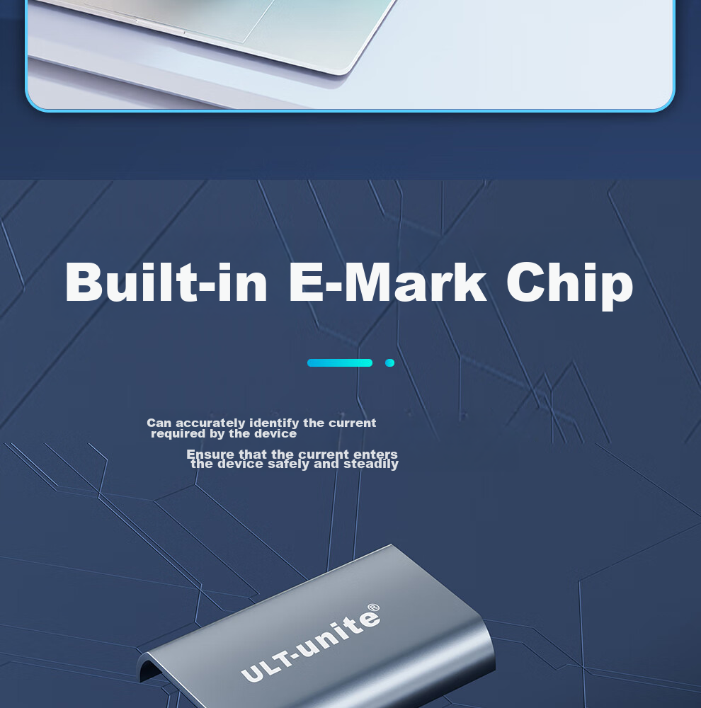 Кабель ULT-unite Type-C/USB 2-в-1, 10 Гбит/с, PD 100 Вт, 4K@60Hz, 0.2 м