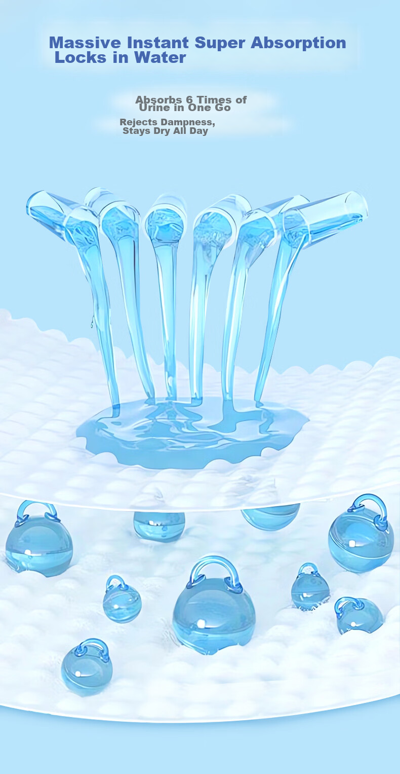 Подгузники Jiaying Cloud Soft, размер M, 96 шт. (4-8 кг), ультратонкие, дышащие, для мальчиков и девочек