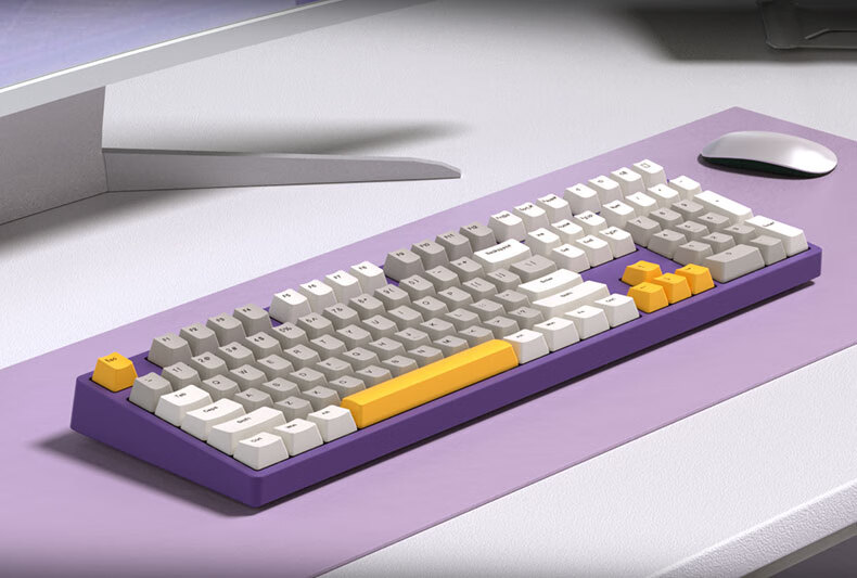Беспроводная механическая клавиатура ikbc W210, 108 клавиш, Cherry MX Brown, беспроводная, серая
