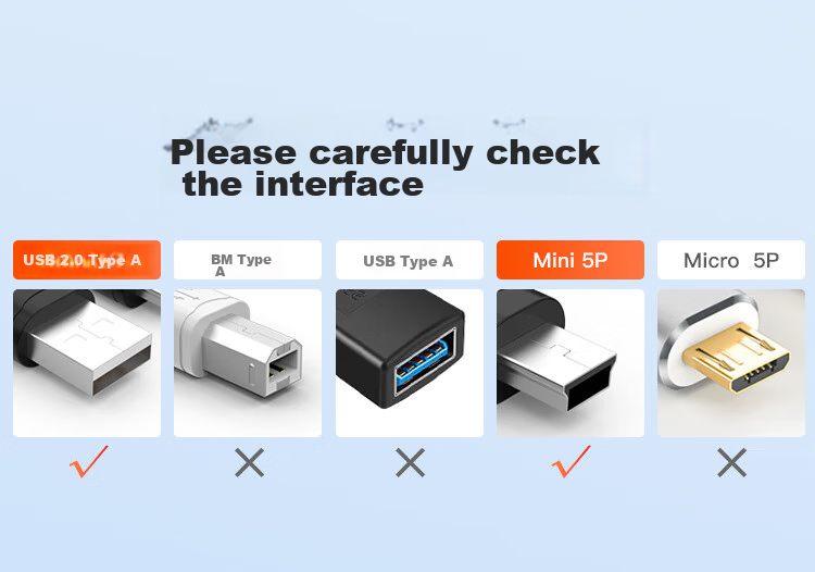 Кабель CHOSEAL USB 2.0 Type-A - Mini USB, 1 метр, черный