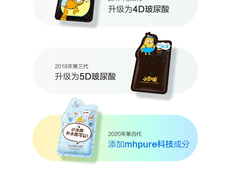小迷糊小水库多维玻尿酸补水面膜（补水保湿男女学生护肤品）国货 小水库21片