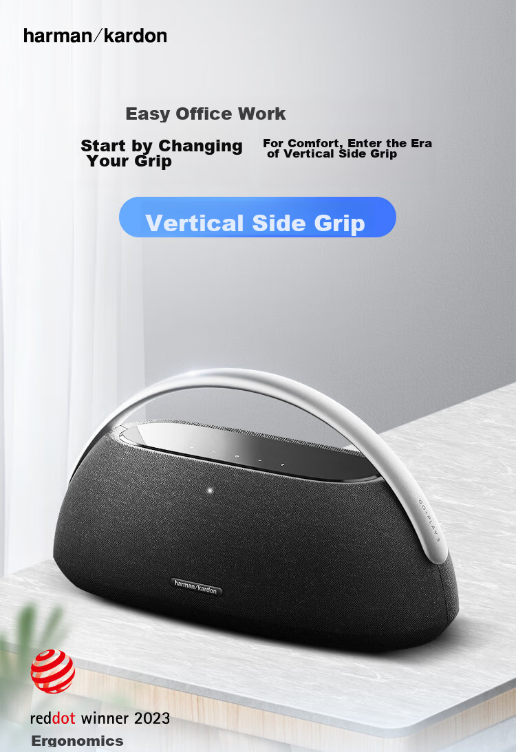 Портативная акустическая система Harman/Kardon GO+PLAY 3, Bluetooth 5.2, 160 Вт, 8 часов работы, серебристый
