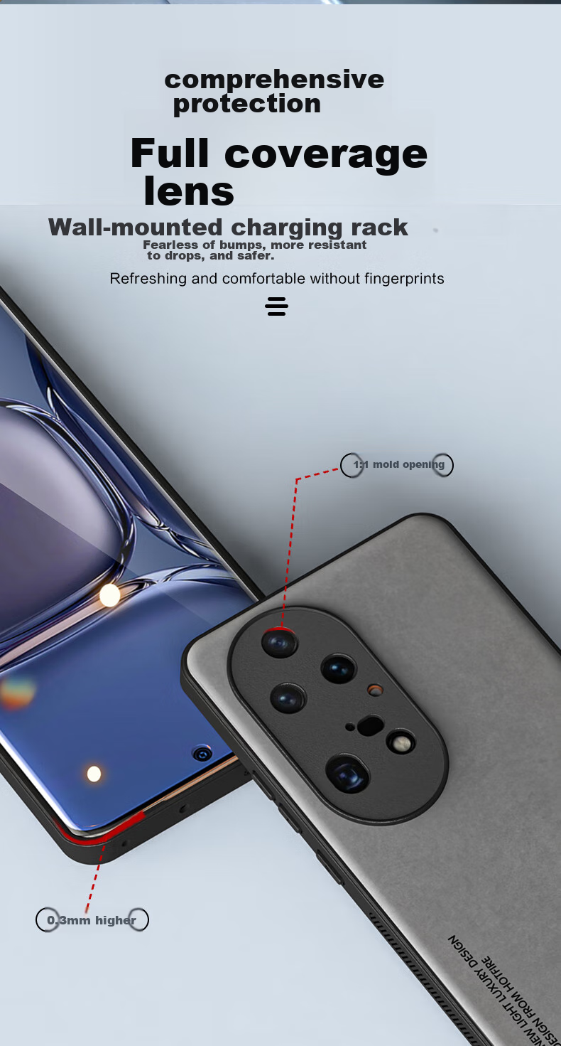 Чехол HotFire для Huawei P50, черный, из натуральной кожи