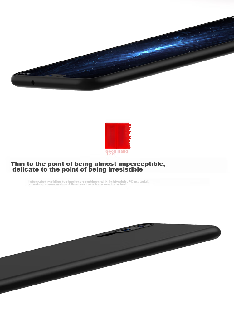 Чехол BIAZE для Huawei P20, защитный, полный охват, противоударный, ультратонкий, с рассеиванием тепла, матовый, защита от отпечатков пальцев, ощущение голого телефона, жесткий корпус для мужчин и женщин JK335-Черный