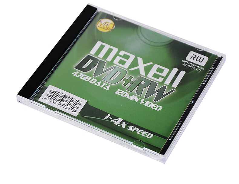 DVD+RW диски Maxell, 4x, 4.7 ГБ, 1 шт. в упаковке, запись и стирание данных