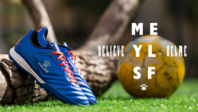 Футбольные бутсы KELME для мужчин, модель Competition TF, для искусственного газона, дышащие, нескользящие, для студентов, флуоресцентный желтый/королевский синий, размер 40