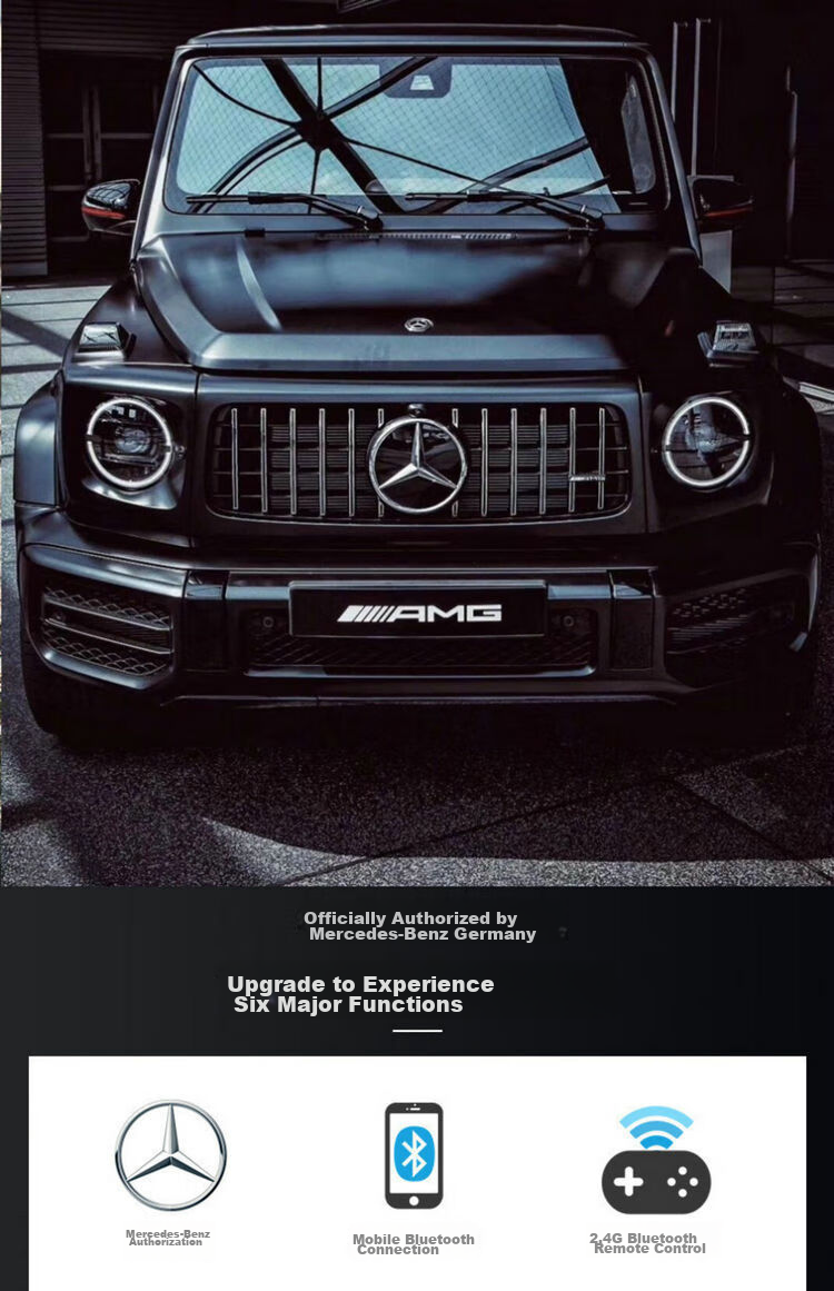 Детский электромобиль LeWeiPu Mercedes-Benz AMG G63, полноприводный, с пультом управления, черный