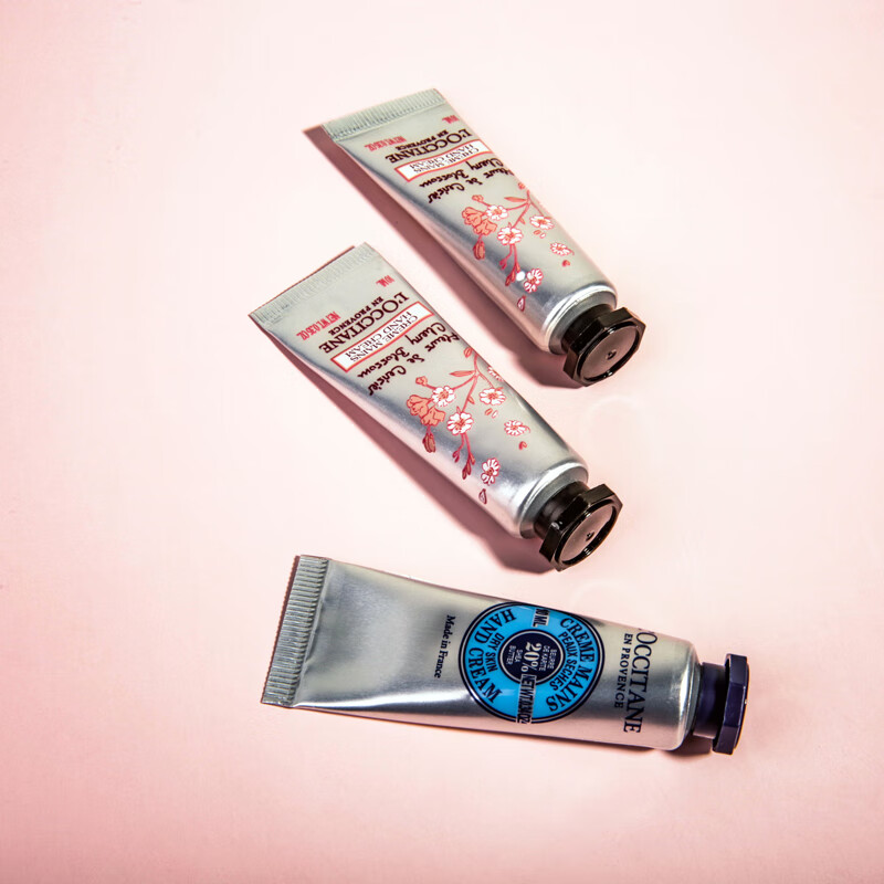 欧舒丹（L'OCCITANE）护手霜3支装 甜蜜樱花 经典乳木果 两款随机发 10ml*3 小样 1号店