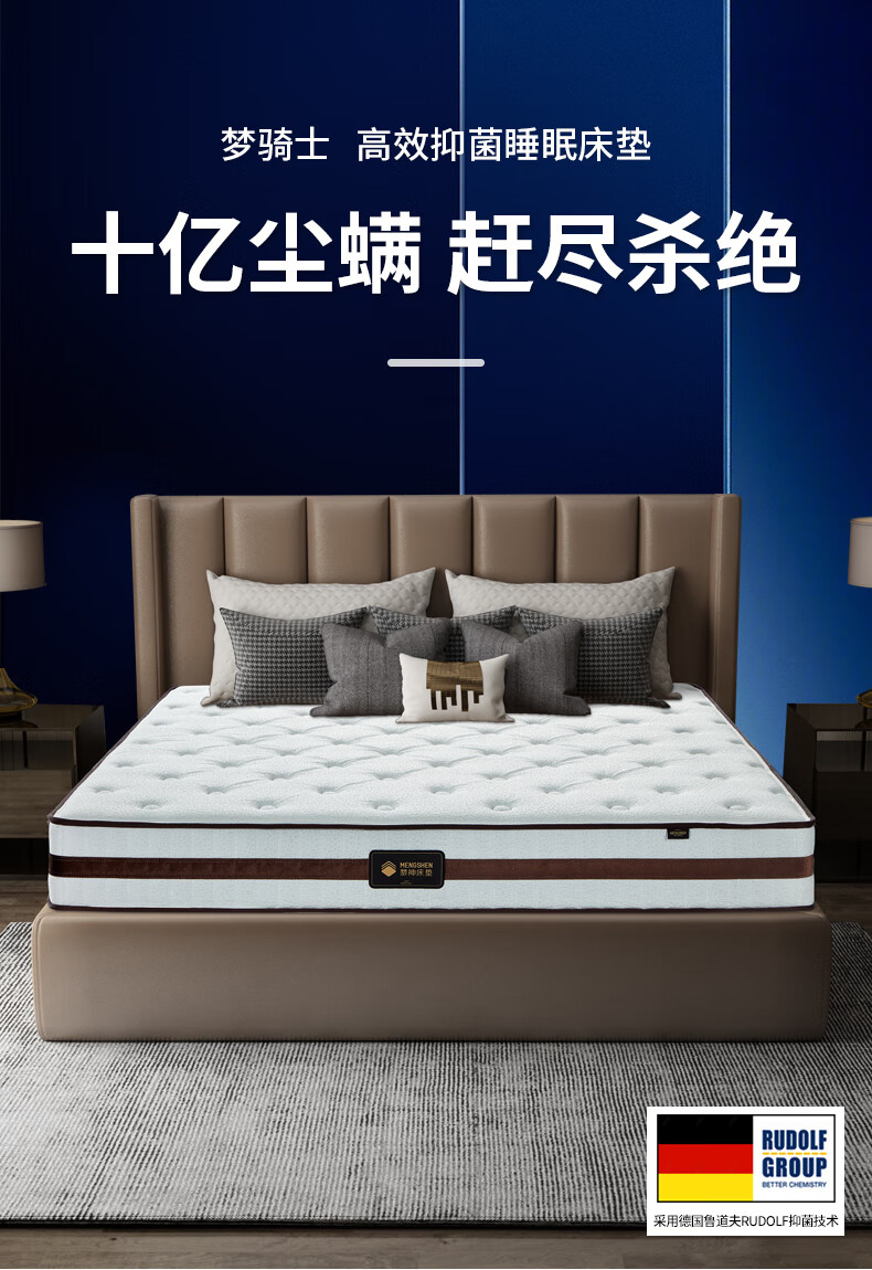 梦神椰棕床垫棕垫 加硬棕榈硬垫席梦思 单双人弹簧床垫子 梦骑士