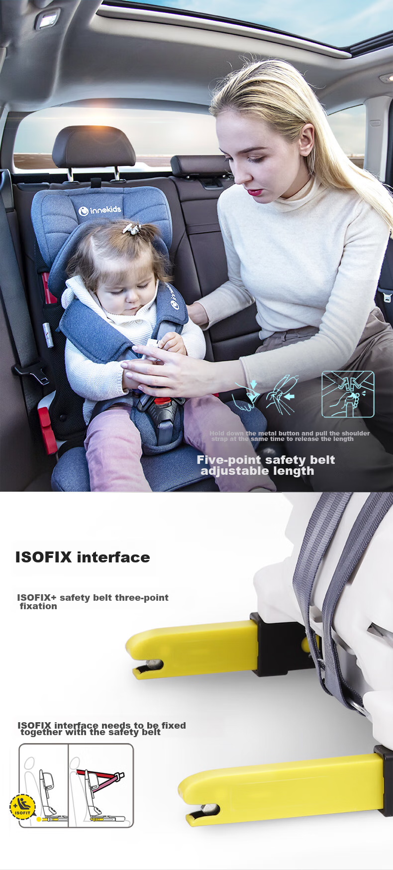 Детское автокресло Innokids ZY25 Star Knight, от 9 месяцев до 12 лет, ISOFIX
