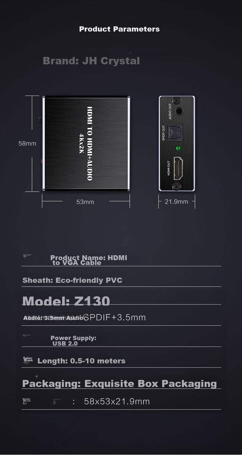 Аудиоразветвитель LinkStone HDMI, 4K HD, 5.1 оптический, 3.5 мм, конвертер для ноутбука, ТВ-приставки, PS4, для подключения к ТВ-динамикам