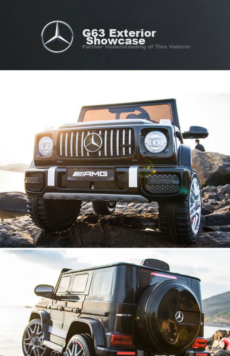 Детский электромобиль LeWeiPu Mercedes-Benz AMG G63, полноприводный, с пультом управления, черный