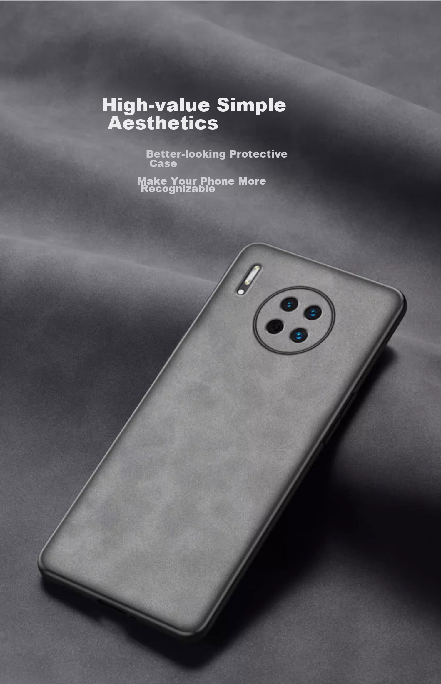POZZO Чехол для Huawei Mate30, противоударный, защита камеры, мягкий, с защитой от царапин, Графитовый серый