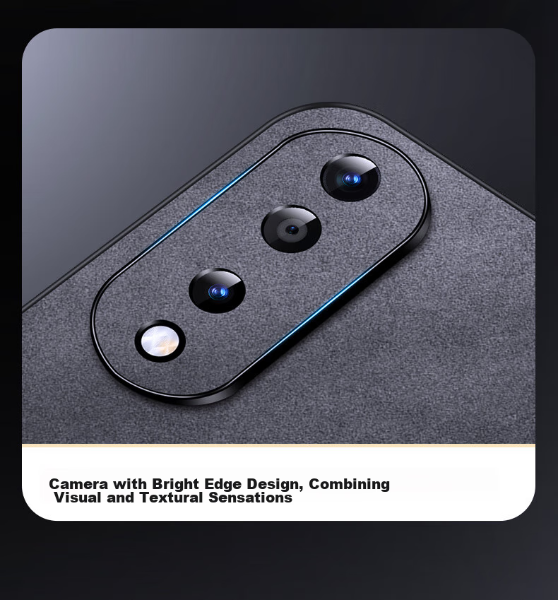 Чехол для телефона Shangsu для Honor 70 Pro, защита от падения, защита объектива, силиконовая оболочка, кожаный чехол, серый