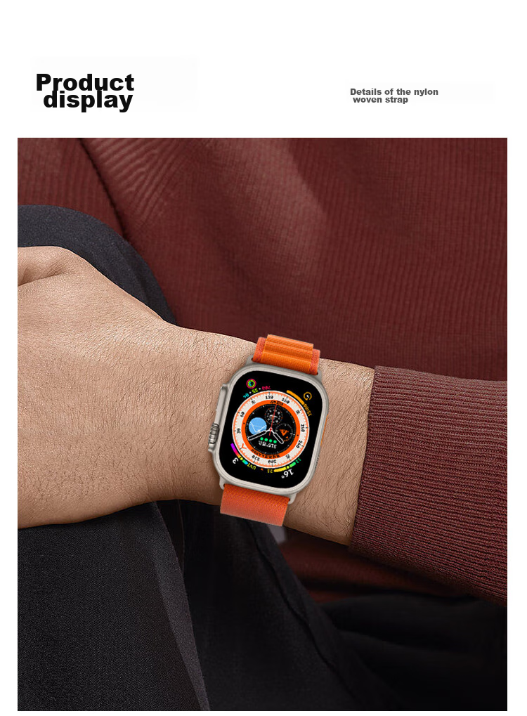 Ремешок MSSM Nylon Alpine Loop для Apple Watch, черный, 38/40/41/42 мм