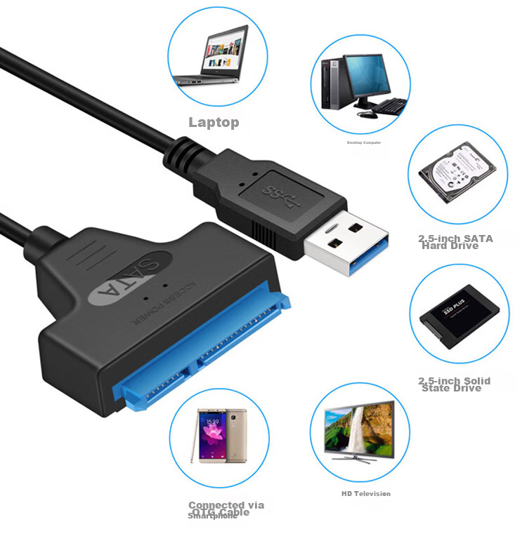 Переходник LinkStone USB 3.0 на SATA, кабель для жесткого диска, адаптер EasyDrive, корпус для 2,5-дюймовых жестких дисков, док-станция для ноутбука