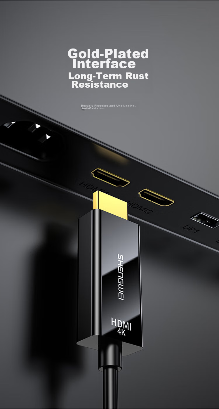 Кабель Shengwei Type-C - HDMI, адаптер 4K для Apple 16/15 Huawei P60, подключение ноутбука/телефона к монитору/телевизору, 1.8 метра, ACH1018G
