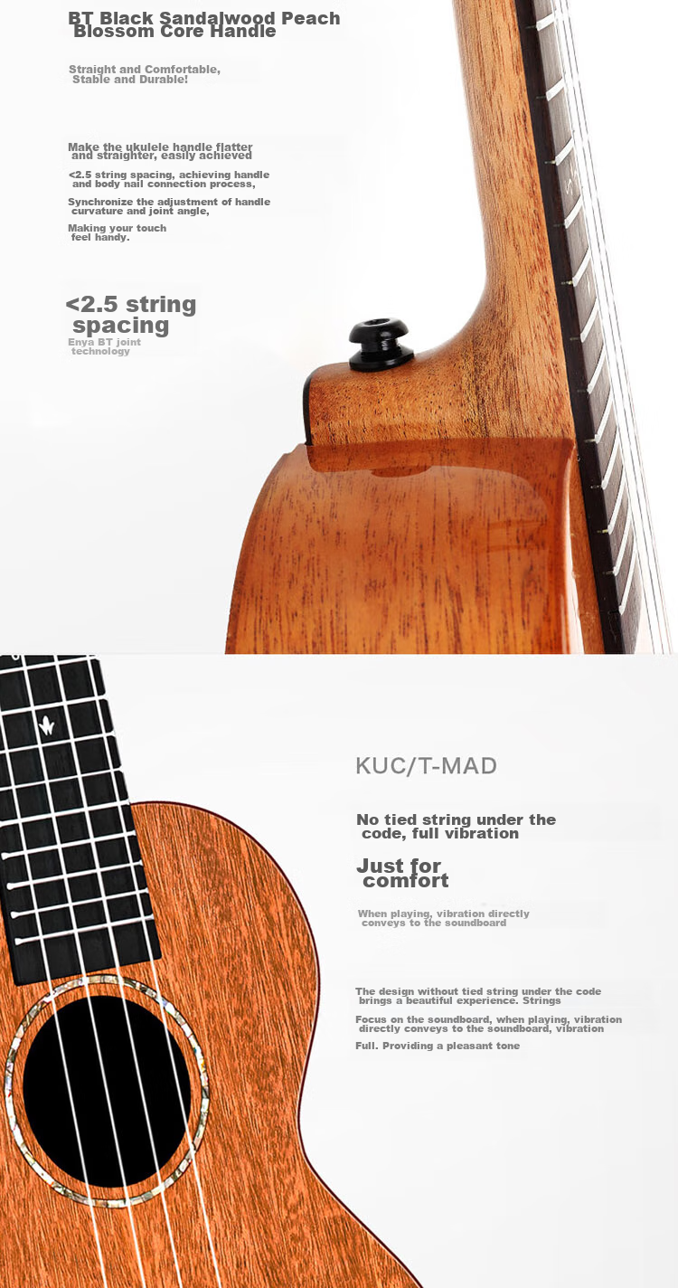 Укулеле Kaka KUC-MAD, цельная верхняя дека из красного дерева, 23 дюйма, малый гитарный инструмент