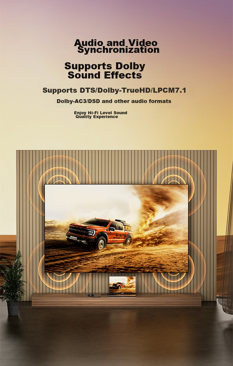 HDMI сплиттер BIAZE 1x2, 4K HD, для подключения ноутбука, ТВ-приставки к монитору или проектору, зеркальное отображение экрана