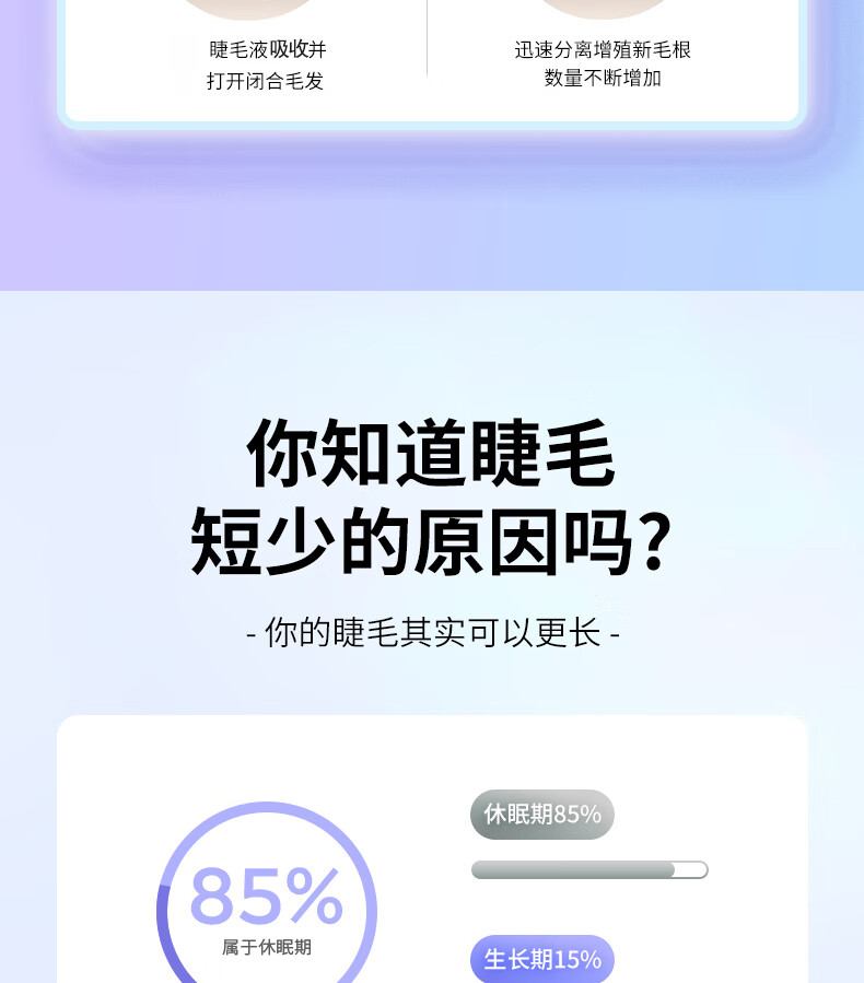 南京同仁堂 睫毛滋养液睫毛膏睫毛液眉毛液浓密滋养防水不晕染营养液4.5g