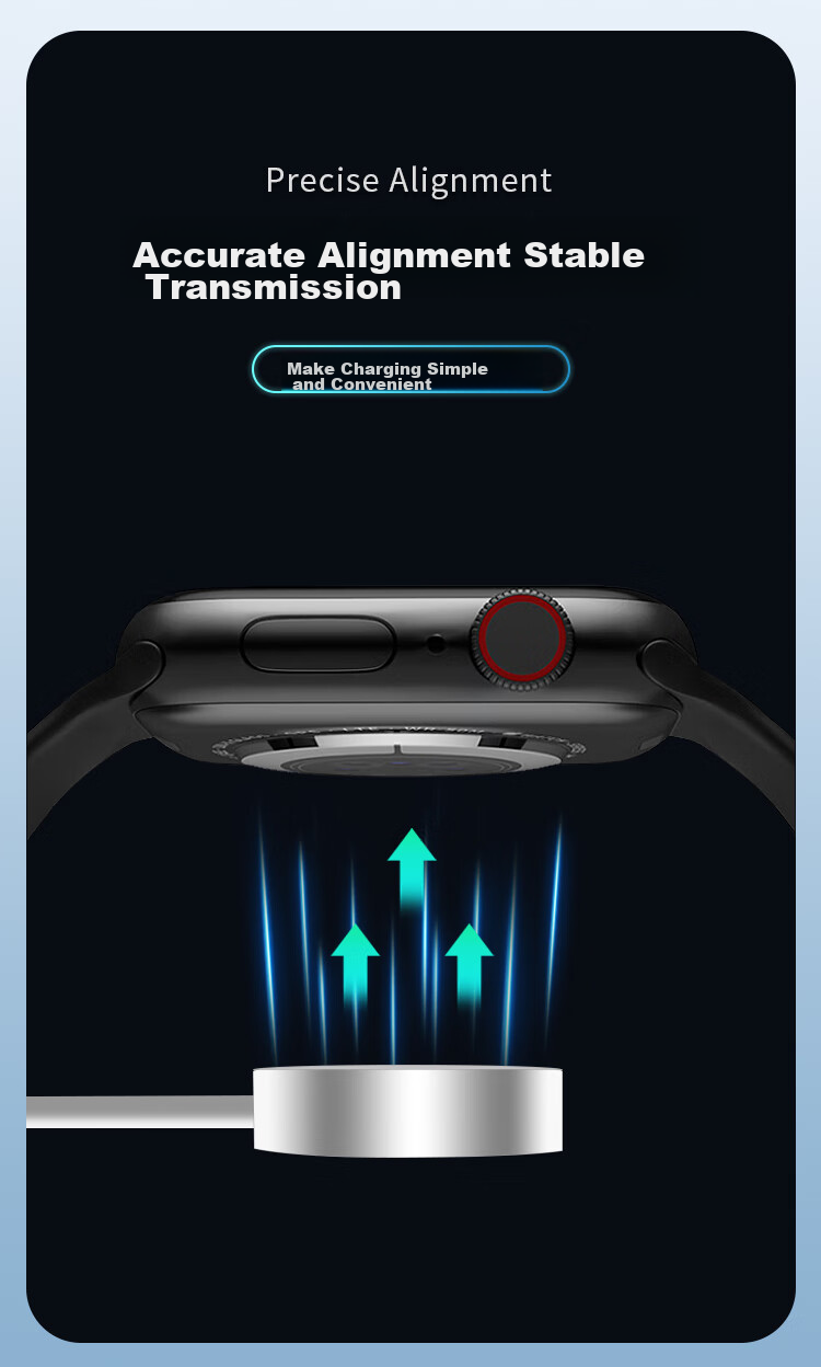 Магнитное зарядное устройство MSSM для Apple Watch, безопасная быстрая зарядка, совместимость с Series 11/10/9/8/Ultra3/SE3, обновленная версия, белый