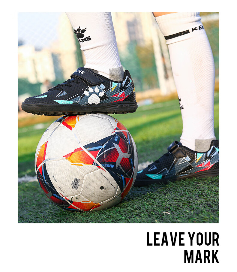 Футбольные бутсы KELME для юношей, модель ZX90113052, для искусственного газона, дышащие, нескользящие, износостойкие, флуоресцентно-желтые, размер 37