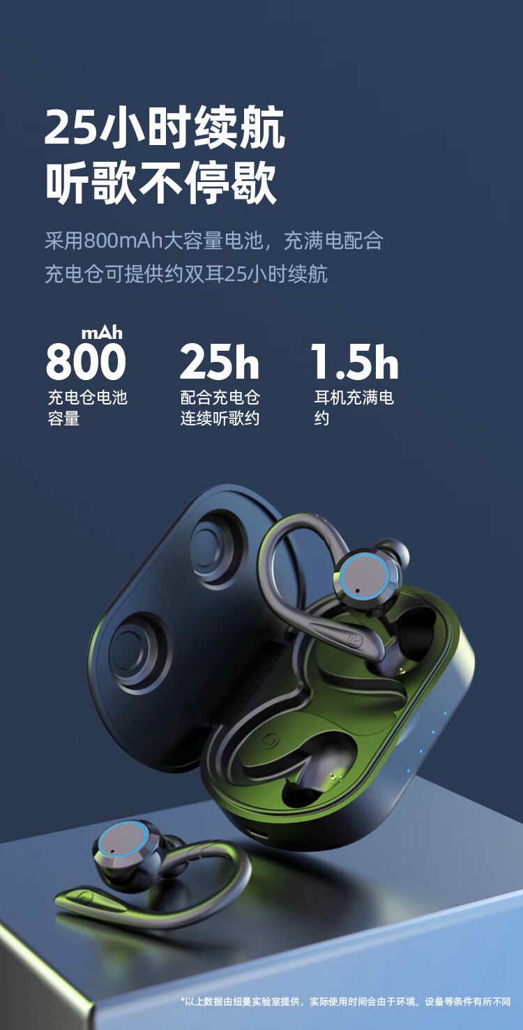纽曼(newmine)l1 真无线蓝牙耳机分体式手机耳机 高阶运动耳机 充电盒