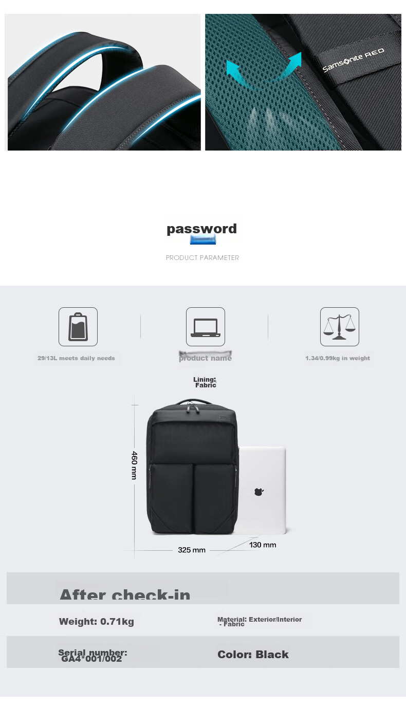 Рюкзак Samsonite Casual Fashion, мужской, для ноутбука до 16 дюймов, черный