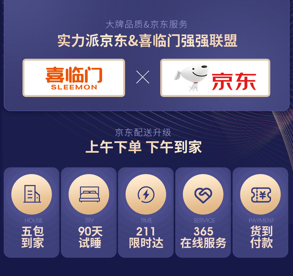 喜临门床垫 三重抑菌防螨 91%高纯乳胶独立袋装弹簧床垫 3D椰棕软硬两用床垫 蝶梦Dream 1800*2000