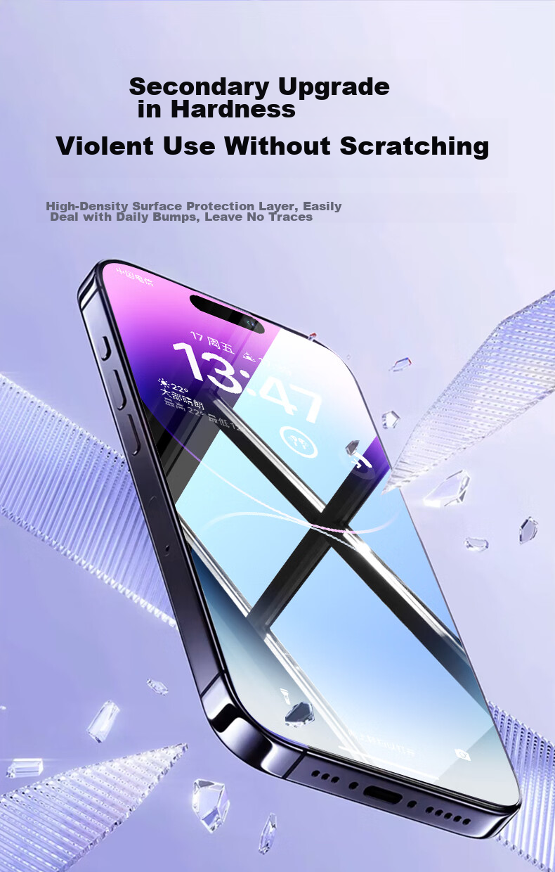 Защитное стекло DIVI для Apple iPhone 14 Pro, противоударное, антибликовое, ультратонкое, с полным покрытием